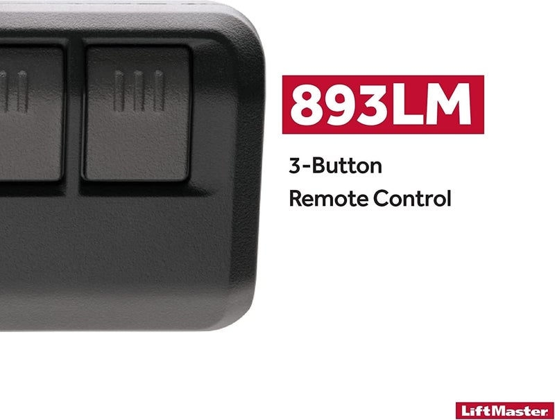 LiftMaster 893LM 3-Button Garage Door Opener Remote Control, Dark Gray - Image 2